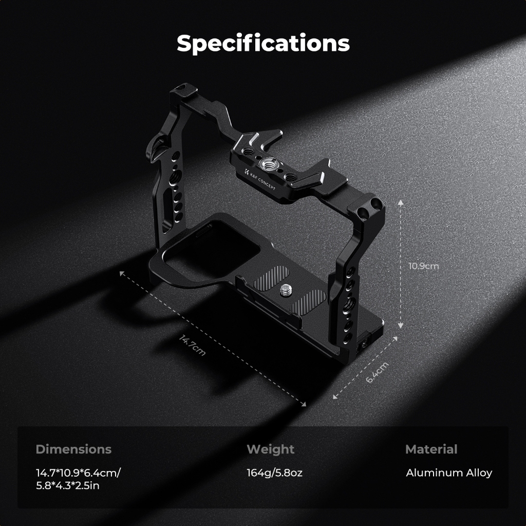 K&F CONCEPT Sony กรงกระต่ายกล้องเต็มรูปแบบสําหรับกล้อง Sony A7M5/A7M4/A7R5/A7M3/A7R3
