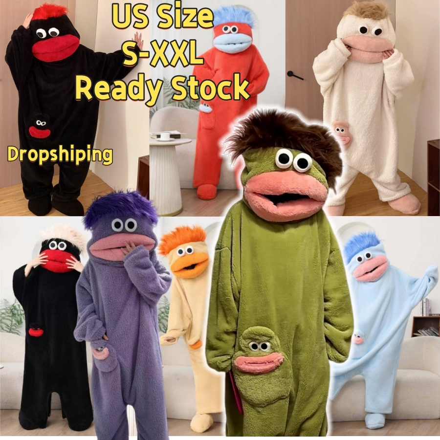 ตลกชุดนอนสตรีเสื้อผ้าคอสเพลย์ Homewear สีเขียว Monster Plush - น่ารัก Loungewear ของขวัญสําหรับเพื่อนของขวัญวันเด็ก IM77