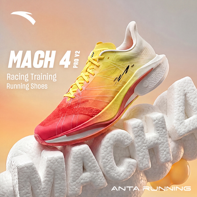 ANTA Mach 4 Pro V2 รองเท้าวิ่งผู้ชายกันกระแทกมืออาชีพ Rebound รองเท้ากีฬา 112535584