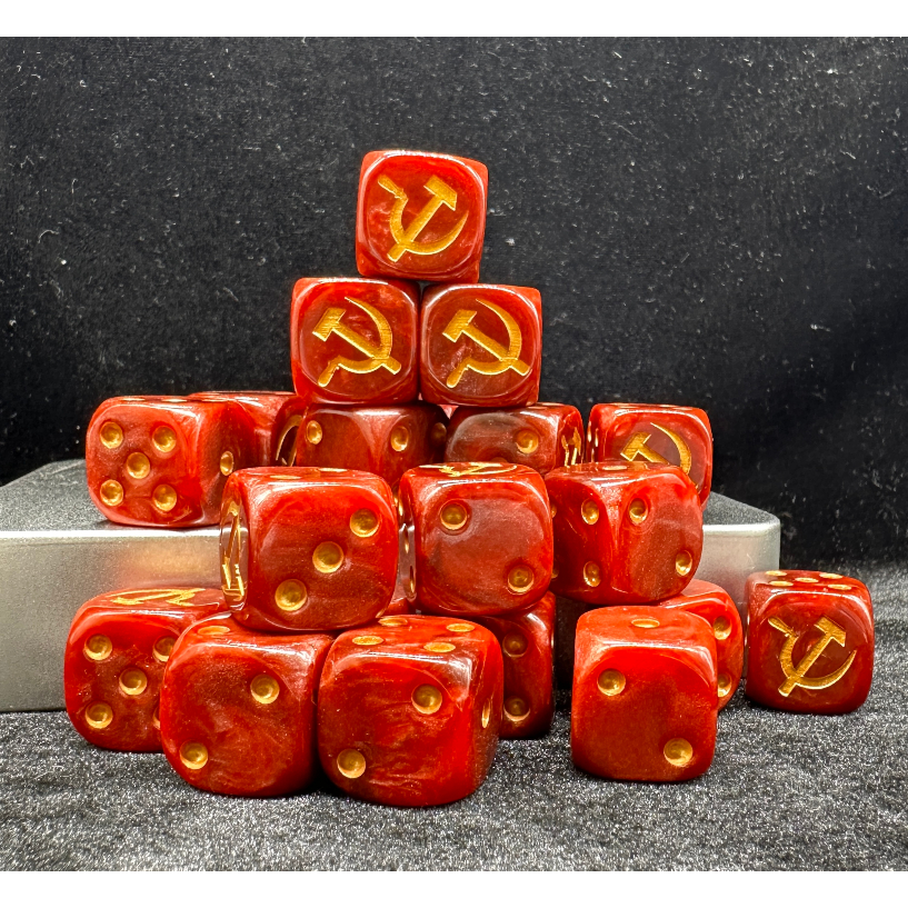 Bolshevik Dice Communsm Dice Socialism Hammer Sickle Warhammer Dice เกมกระดานลูกเต๋า
