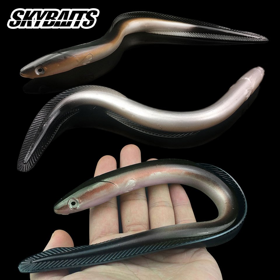 SKYBAITS, 1 ชิ้น 30 ซม./58g จําลอง Big Eel เหยื่อตกปลาอ่อน, Loach เหยื่อสําหรับเบส