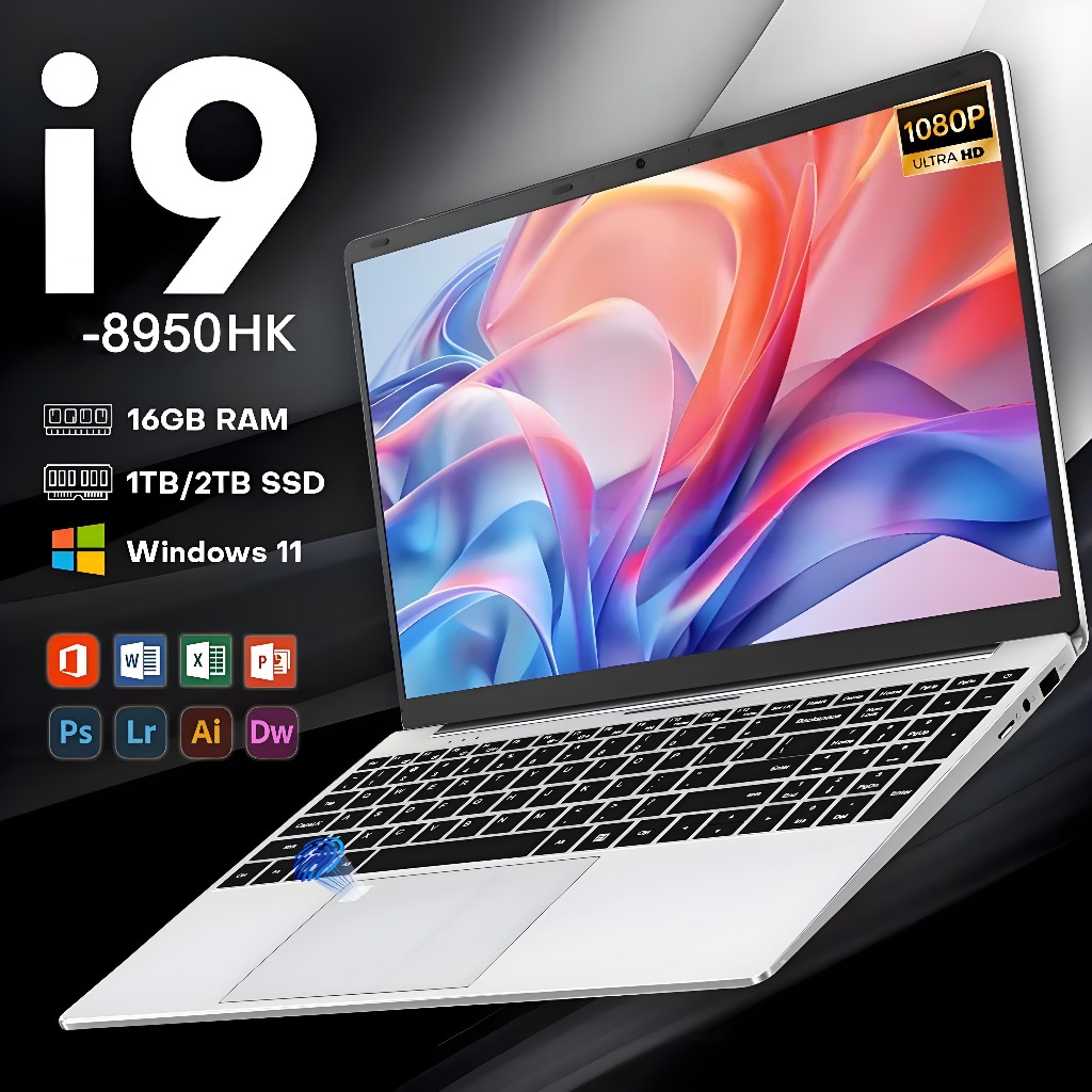 [ติดตั้งล่วงหน้า MS Office] แล็ปท็อปแบบพกพา Intel core i7 แล็ปท็อป 16GB Ram DDR4 2TB SSD Windows 11 Notebook Gaming PC คอมพิวเตอร์สํานักงานพร้อมปลดล็อคลายนิ้วมือ lotops