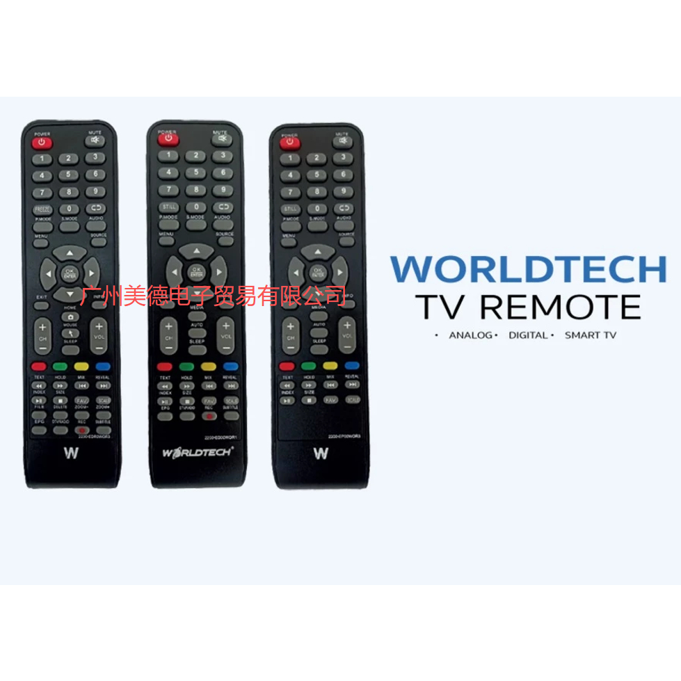 สําหรับ new Worldtech 2200-ED00WOR1 Remote TV (2200-ED00NA) WT-LED3201 LED2401 (พร้อมสติ๊กเกอร์ GST)