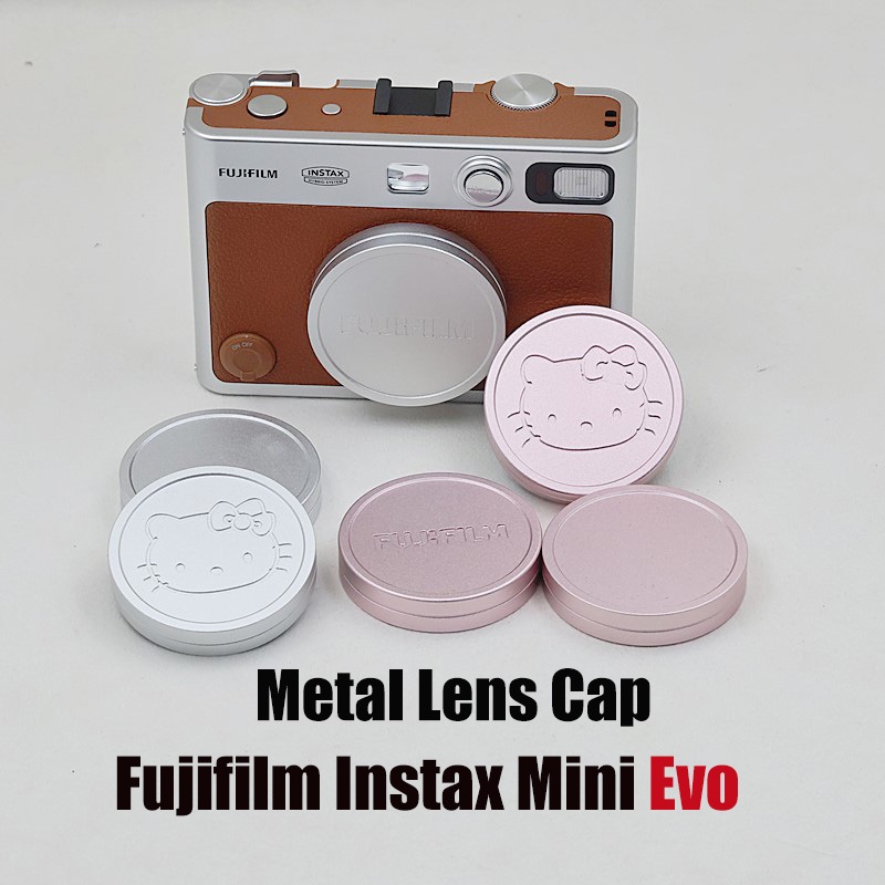 ฝาครอบเลนส์สําหรับ Fujifilm Instax Mini Evo โลหะฝาครอบเลนส์ด้านหน้า Scratch-proof EVO อุปกรณ์เสริม