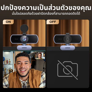 UGREEN กล้องภายนอกคอมพิวเตอร์ USB 1080P 30FPS 200W พิกเซล โฟกัสคงที่ ไมโครโฟนในตัว พร้อมสายเคเบิล 2 เมตร