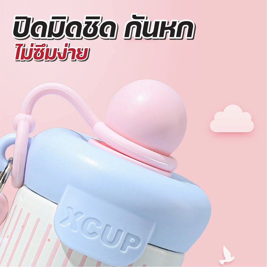 [เก็บความร้อน]ถ้วยน้ำฉนวน ถ้วยน้ำเย็น 316สแตนเลส รูปแบบการ์ตูนน่ารัก การเก็บรักษาความร้อนเป็นเวลานาน thumbnail 7