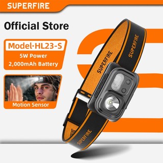 SUPERFIRE HL23-S 5W LED Headlight Smart Motion Sensor LED Super Bright Work Light Type-C Rechargeable Headlamp