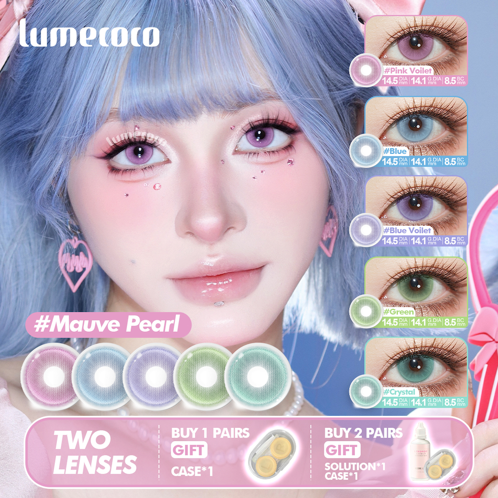 สินค้าใหม่Lumecoco Half Yearly Colored Contact 14.5 มม.เลนส์วงกลมนุ่มเล่นอะนิเมะ Lenspop Hot