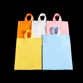 50PCS ถุงพลาสติกหูหิ้ว/ถุงพลาสติกอเนกประสงค์/ถุงพลาสติกหนาแน่น/ หูหิ้วอเนกประสงค์ หนาแน่นทนทาน สำหรับทุกร้านค้า - เบเกอรี่ กาแฟ ผลไม้ เครื่องเขียน คอสเมติก สะดวกซื้อ ร้านขายเสื้อผ้า ป้องกันรอยขาดและรั่วซึม