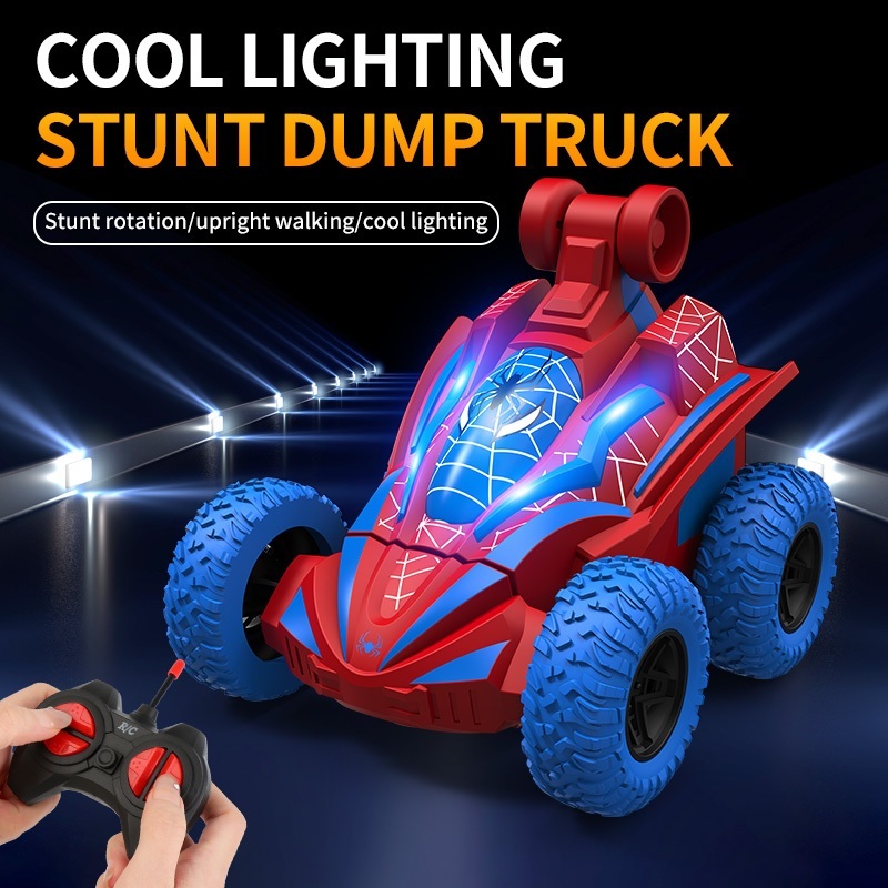 KIMVIENTO Spider รีโมทคอนโทรลรถ 2.4G Light รีโมทคอนโทรลของเล่นยูนิคอร์นรีโมทคอนโทรลรถบรรทุก Dump