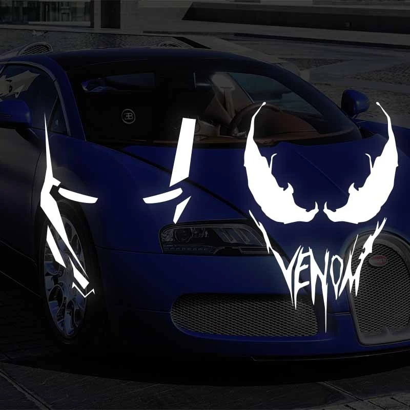 สติ๊กเกอร์ Avengers Iron Man สะท้อนแสง Venom Car หมวกกันน็อคมอเตอร์ไซค์ สติ๊กเกอร์กันน้ําสะท้อนแสง