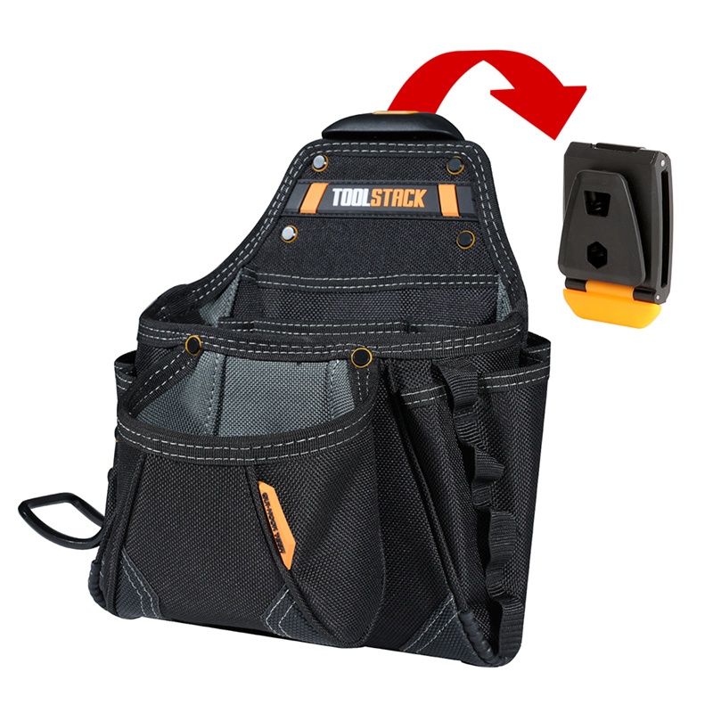 TOOLSTACK กระเป๋าช่างไม้กันน้ํา Oxford Quick-Hook เอวกระเป๋าเครื่องมือสําหรับ Handyman Maintenance