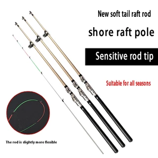 ไฟเบอร์กลาส Shore Casting Raft Rod ยาว 1.3 - 2.1 เมตร เครื่องมือตกปลารุ่นใหม่สำหรับการพายเรือเล่น