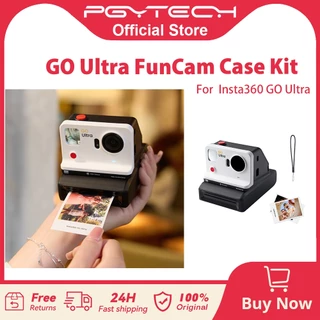 PGYTECH GO Ultra FunCam Case Kit For Insta360 GO Ultra -- Retro instant camera shell Magnetic snap on Convex selfie mirror Waist level view Printer module