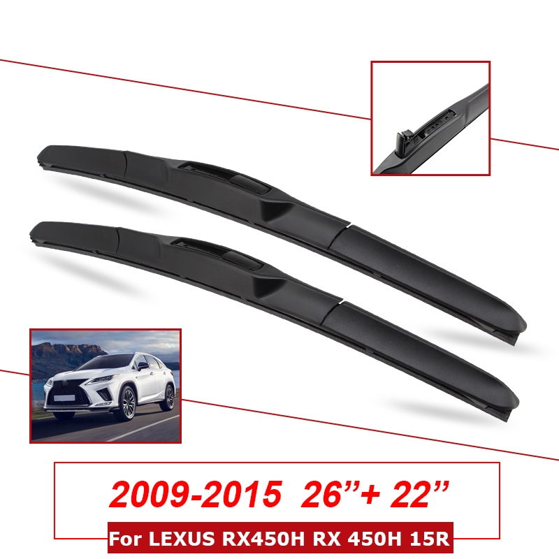 สําหรับ LEXUS RX450H RX 450H 15R 2009-2015 ด้านหน้ารถใบปัดน้ําฝนกระจกกระจกด้านหน้า Wiper