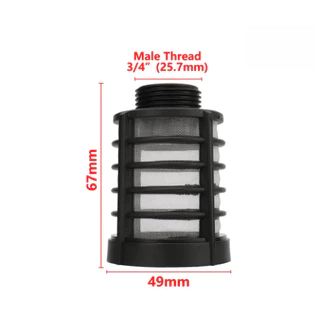 3/4" ด้ายชาย 60 ตาข่าย Flter เครื่องกรองน้ําสวนชลประทานพิพิธภัณฑ์สัตว์น้ําการเกษตรกรองอุปกรณ์