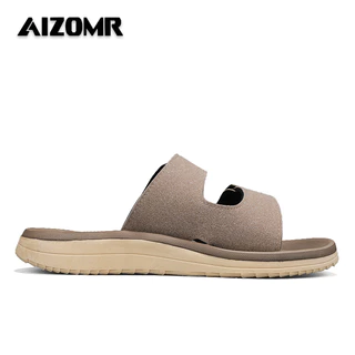 AIZOMR รองเท้าแตะผู้ชาย พื้นนุ่ม วัสดุหนัง คุณภาพสูง กันลื่น รุ่น A2200