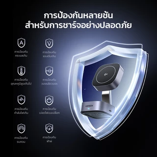Ugreen 2-in-1 25W Magnetic Wireless Charger Qi2 MPP Certified รองรับการชาร์จไร้สายที่รวดเร็ว 15W สําหรับ iPhone 17 Pro Max 16 Pro Max 15 Pro Max ชาร์จสําหรับ iPhone และ Airpod ของคุณ