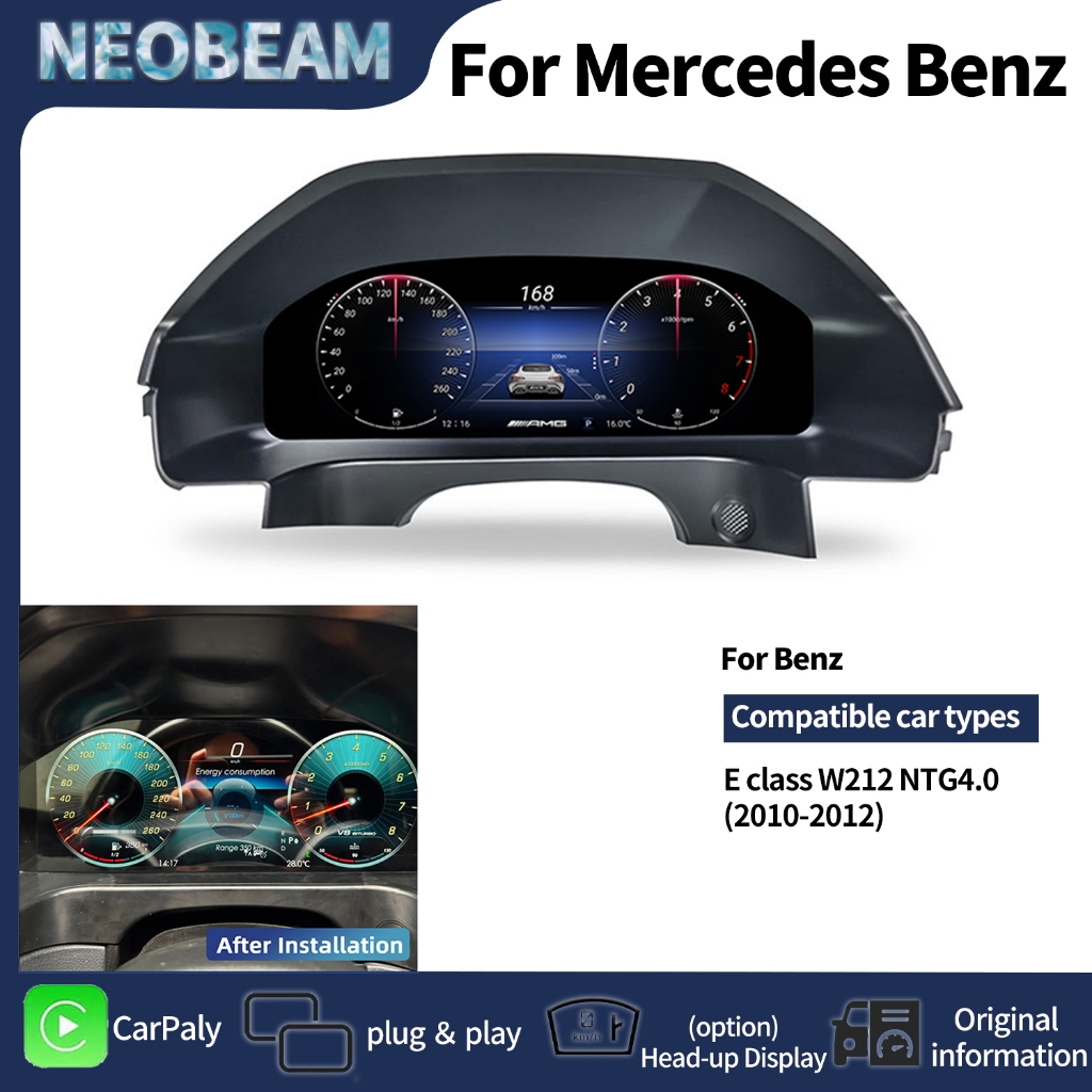 NEOBEAM แดชบอร์ดดิจิตอลรถยนต์สําหรับ E Class W212 NTG4.0 (2010-2012) - สถานะยานพาหนะ, การใช้ Info, M