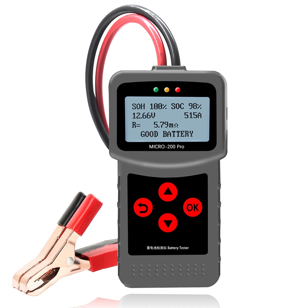LANCOL Micro-200Pro 12V 24V เครื่องทดสอบแบตเตอรี่รถยนต์เครื่องมือวินิจฉัยเครื่องทดสอบแบตเตอรี่แบบพกพ