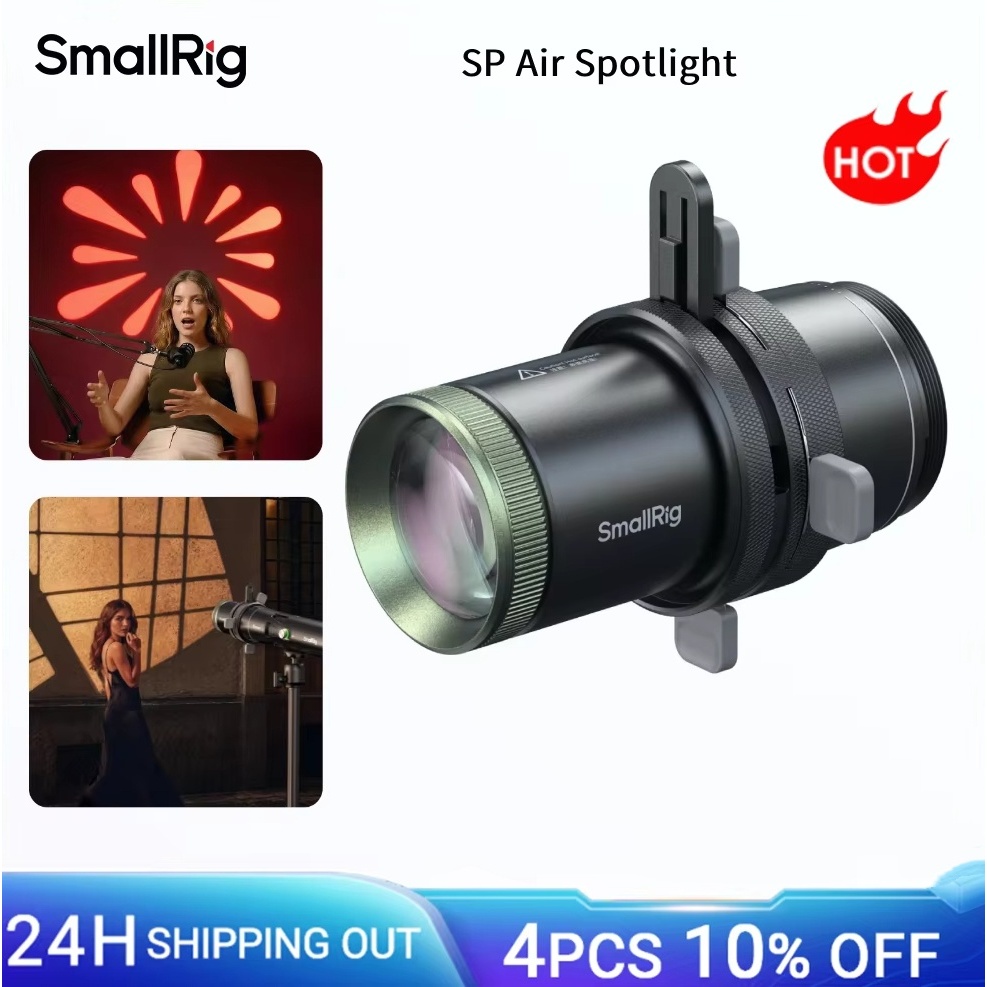 SmallRig SP Air Spotlight สําหรับ RF 10C และ RF 20C การถ่ายภาพไฟฉาย, w Spotlight Gobo Holder 10 โลหะ GOBOs เน้นที่แม่นยํา