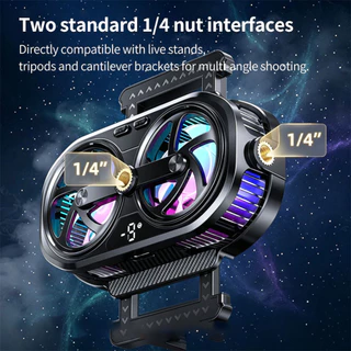 3Life พัดลมระบายความร้อนมือถือ F80 เสียงรบกวนต่ําพร้อมไฟ RGB ควบคุมอุณหภูมิอัจฉริยะ Clip-On Phone Cooler พัดลมโทรศัพท์ พัดลมระบายความร้อน