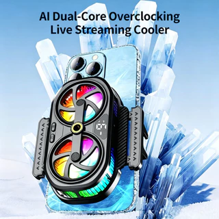 3Life พัดลมระบายความร้อนมือถือ F80 เสียงรบกวนต่ําพร้อมไฟ RGB ควบคุมอุณหภูมิอัจฉริยะ Clip-On Phone Cooler พัดลมโทรศัพท์ พัดลมระบายความร้อน