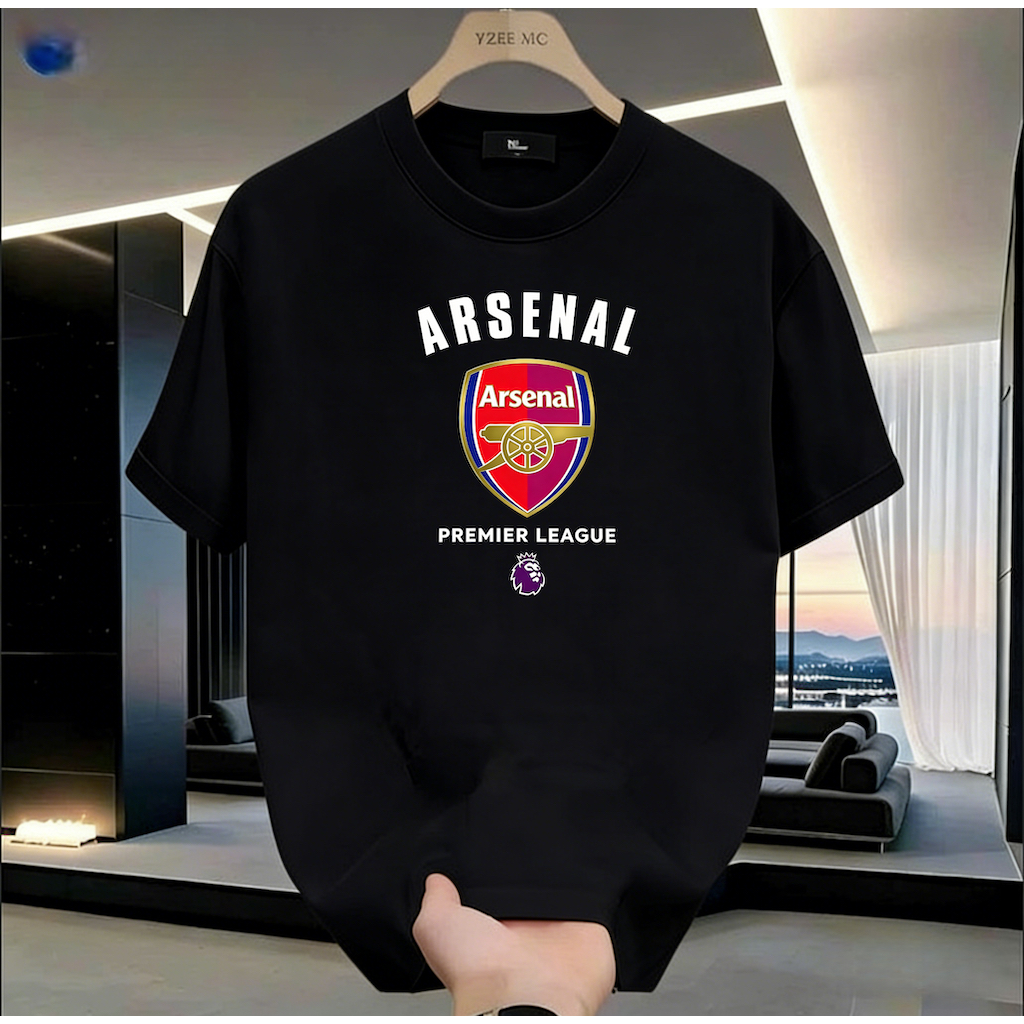 British Super Arsenal Team Logo พิมพ์เสื้อยืดแขนสั้น Unisex หลวมสบายๆฤดูร้อนแฟน All-Match ครึ่งแขน