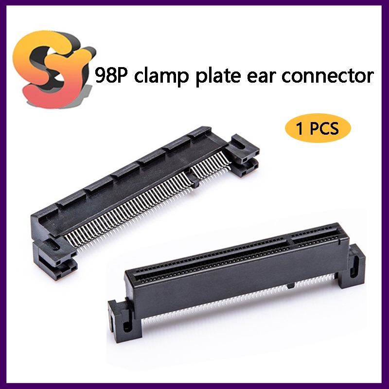 [อุปทานพร้อมสต็อก] PCI-E 98Pin พร้อมหู Splint ประเภทเชื่อมต่อขอบช่องเสียบการ์ด 3126-10102T/D ซ็อกเก็