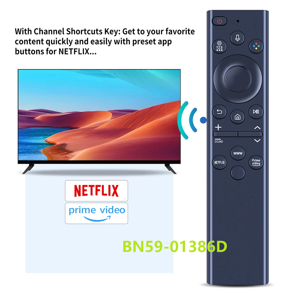 ใหม่ Samsung BN59-011386D สําหรับ Samsung Voice TV รีโมทคอนโทรล QN55Q80AAFXZA QN65QN900AFXZA