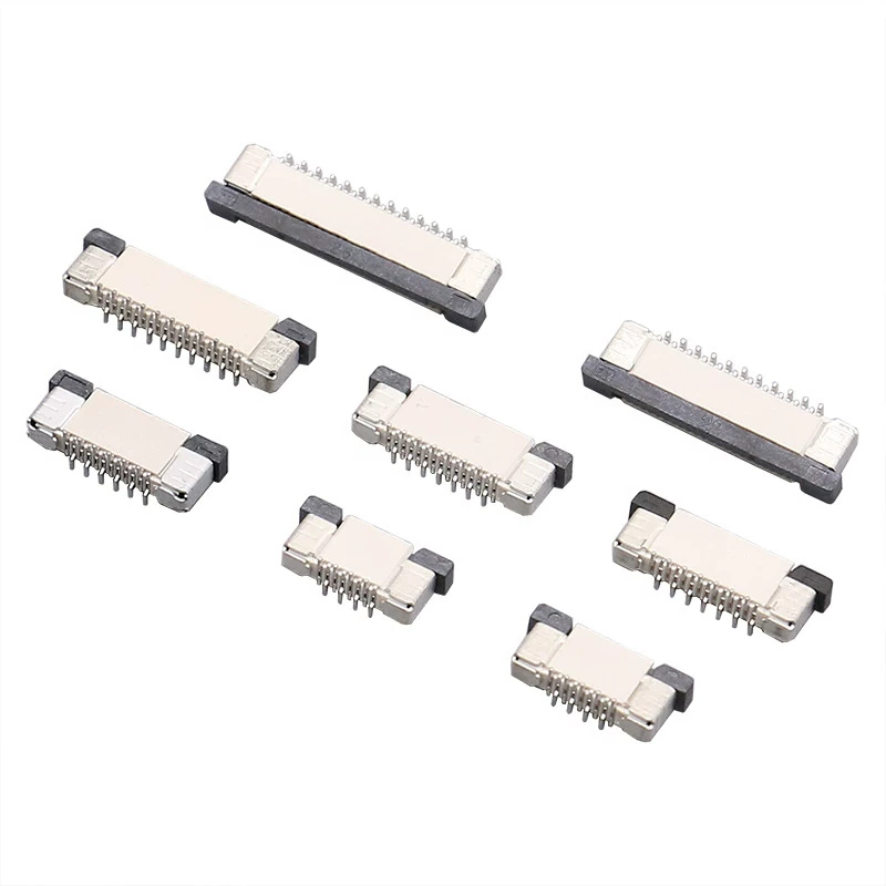 FPC แบนสายผู้ถือ 0.5 มม.ล็อคแนวตั้ง Patch Connector 4Pin 6/8/10/12/14/20/24/28/30/32/34/36/40/45/50/