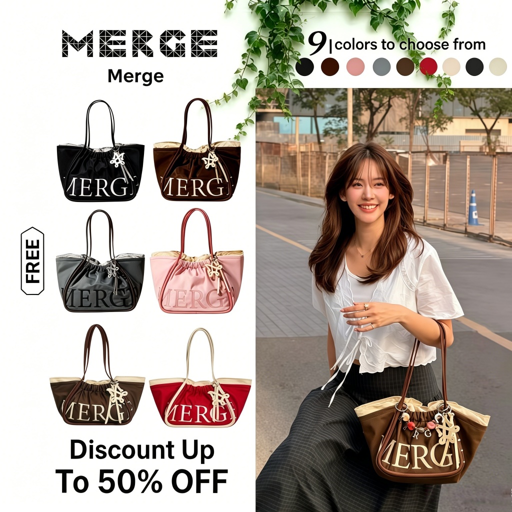 🔥【MERGE A DAY BAG】กระเป๋าถือ สะพายข้าง | ของแท้100% สินค้าพร้อมส่ง🚚