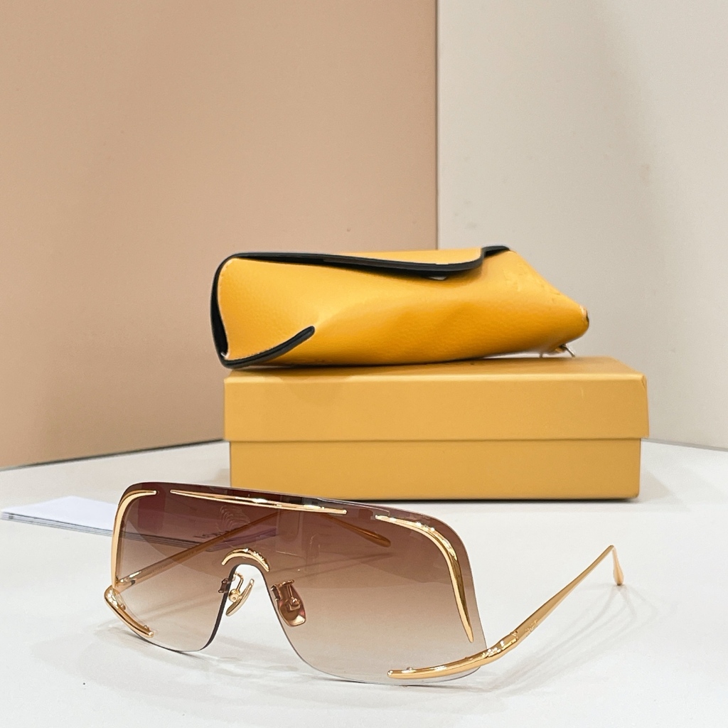 [คุณภาพสูง] LW40193U แว่นตากันแดด Frameless Pilot Toad-Shaped Eye Protection อัลตราไวโอเลตแฟชั่นแว่นตากันแดด Unisex สไตล์เดียวกัน