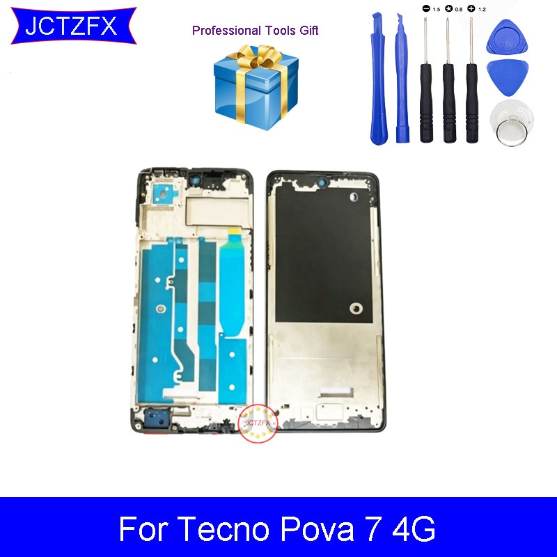 กรอบกลางสําหรับ Tecno Pova 7 4G รองรับ Mid Faceplate กรอบด้านหน้าอะไหล่