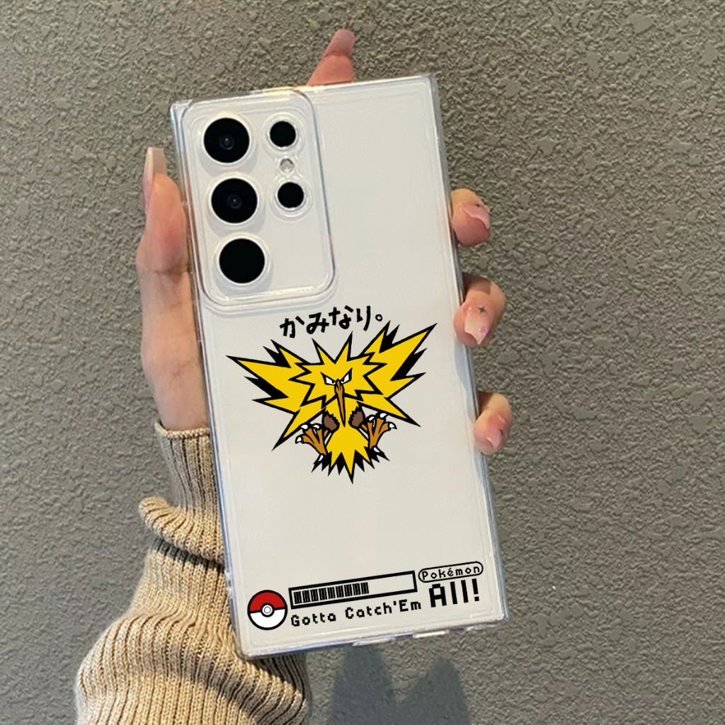 Power Pokemon Zapdos Samsung S26Ultra Case Lucario S25Ultra S24 + กันกระแทกเคสโทรศัพท์สําหรับ Samsun
