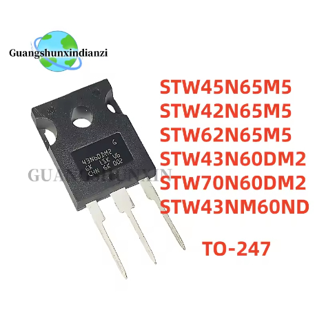 5PCS ใหม่ STW45N65M5 STW42N65M5 STW62N65M5 STW43N60DM2 STW70N60DM2 STW43NM60ND 45N65M5 42N60ND 45N60