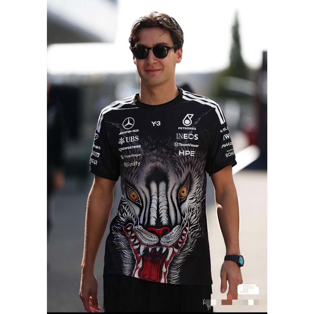 2026-2027 Mercedes AMG Petronas F1 team Black Wolves Special Edition เสื้อรักบี้ 1:1