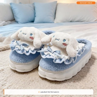 คุโรมิ มายเมโลดี้ ซานริโอ รองเท้าแตะ ขนนุ่ม Fluffy กันลื่น น่ารัก พื้นหนา สบาย รองเท้าบ้าน
