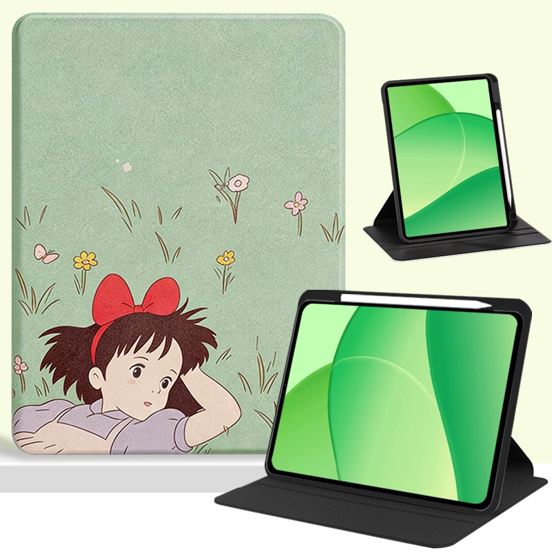 สําหรับ OPPO PAD SE 11 2025 OPD2417 OPD2420 OPD2419 การ์ตูนหนัง 360° เคสแท็บเล็ตโปร่งใสขาตั้งหมุนได้