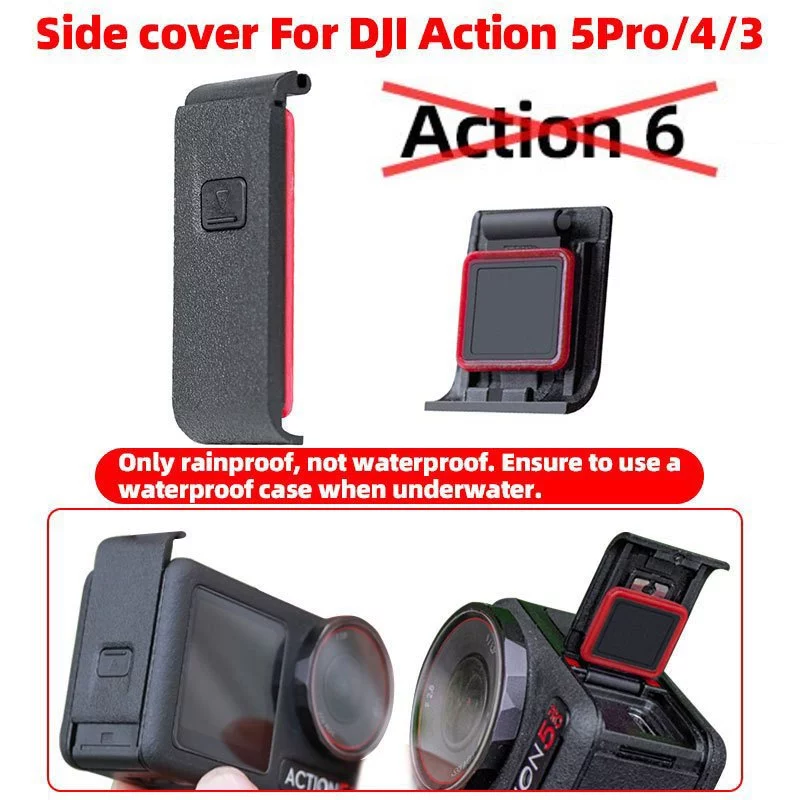 ฝาครอบด้านข้างทดแทนสําหรับ DJI OSMO Action 3 / 4 / 5 Pro กล้อง USB แบตเตอรี่อะไหล่ซ่อมประตูอุปกรณ์เสริม