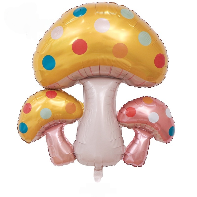 1 pc น่ารักเห็ดฟอยล์บอลลูนป่าพืช Manor Theme Fairy Garden Baby Shower Birthday Party ตกแต่งอุปกรณ์