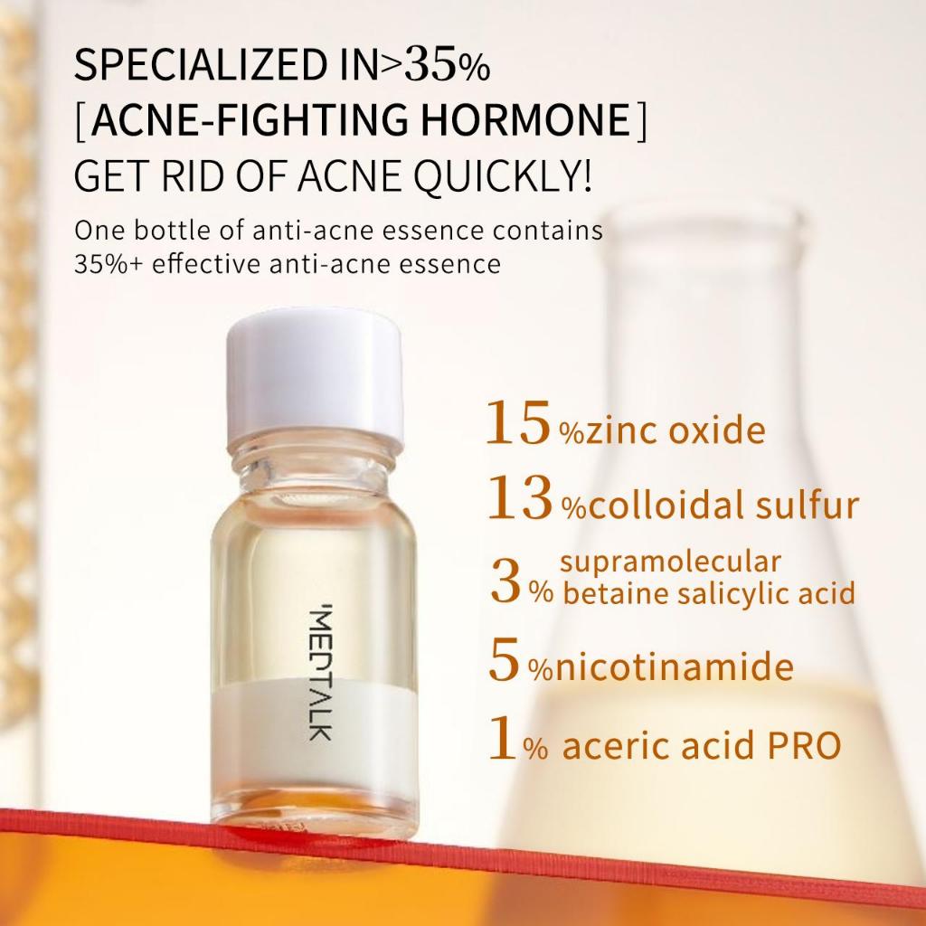 ZEESEA X MEDTALK Acne Spot Corrector Serum บรรเทาเร็ว 8H สําหรับสิวแดงและอักเสบ พร้อมคอมเพล็กซ์ป้องกันสิว 35% & Niacinamide สูตร Zero Added — صورة 3