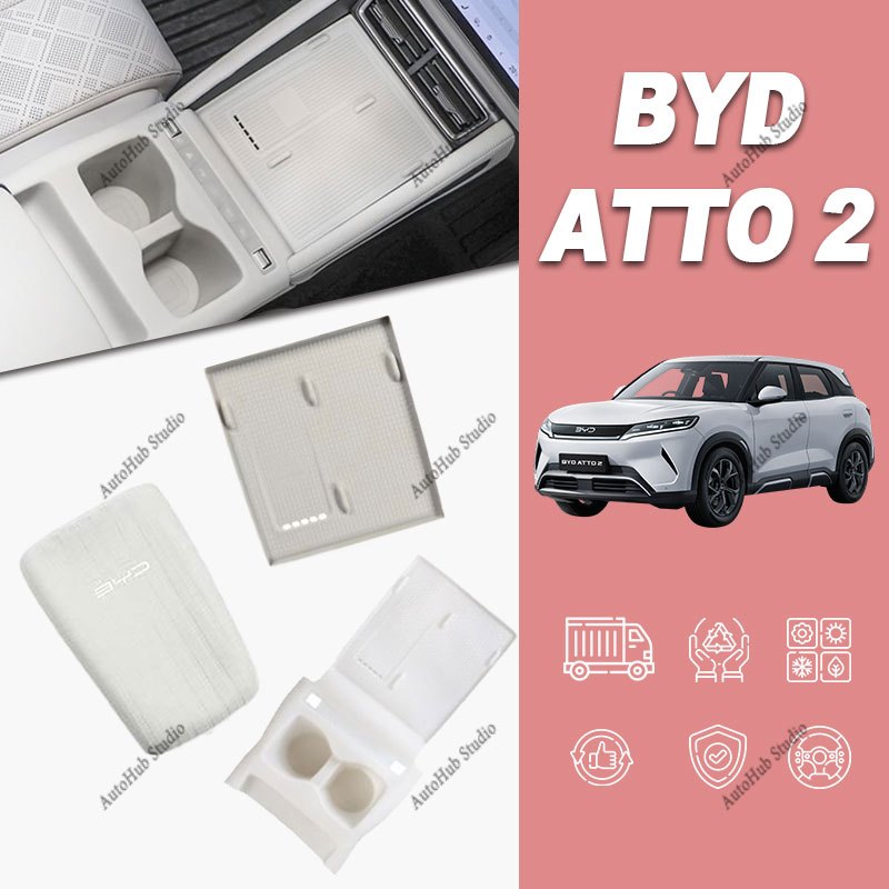 【BYD ATTO 2】ชุดแผ่นซิลิโคนควบคุมส่วนกลาง กล่องที่วางแขนคาร์บอนไฟเบอร์ แผงเปลี่ยนเกียร์ ภายในรถ อัปเกรดภายใน อุปกรณ์รถยนต์ ชิ้นส่วนดัดแปลง กันลื่น กันรอยขีดข่วน กันน้ำ ทนต่อการสึกหรอ พอดีเข้ากับรถเดิม ABS TPE พวงมาลัย ของแต่ง แต่งรถภายในรถยนต์