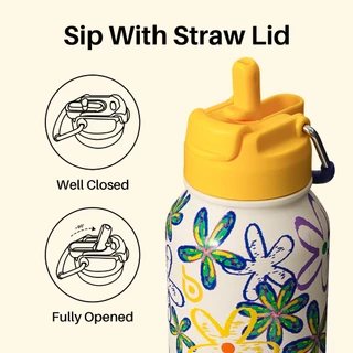 [Limited] BOTTLE BOTTLE 32oz/850ml ขวดน้ําสเตนเลส มีฉนวนกันความร้อน พร้อมหลอดดูด และฝาปิด และกล่องเก็บยา สําหรับเล่นกีฬากลางแจ้ง