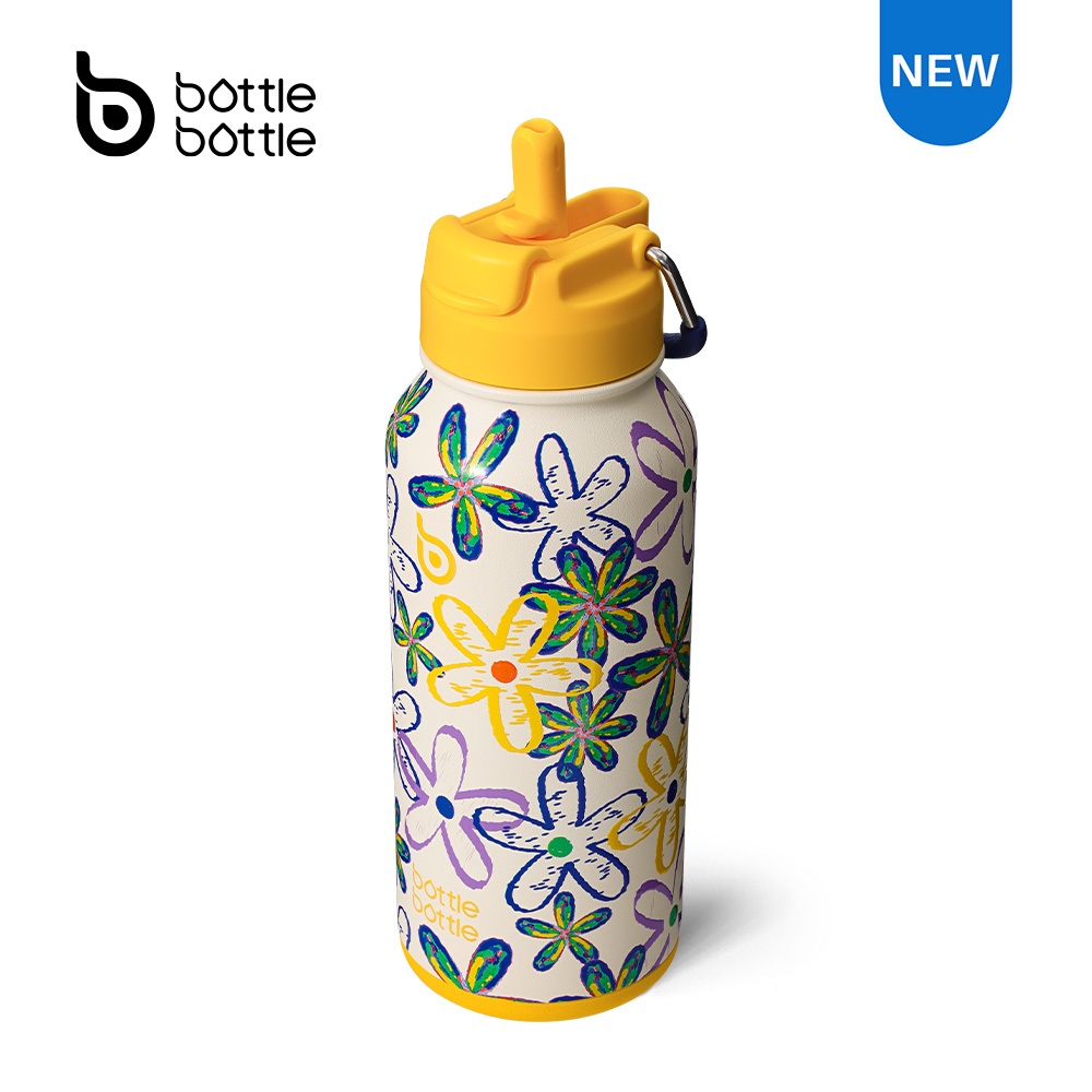 [Limited] BOTTLE BOTTLE 32oz/850ml ขวดน้ําสเตนเลส มีฉนวนกันความร้อน พร้อมหลอดดูด และฝาปิด และกล่องเก็บยา สําหรับเล่นกีฬากลางแจ้ง