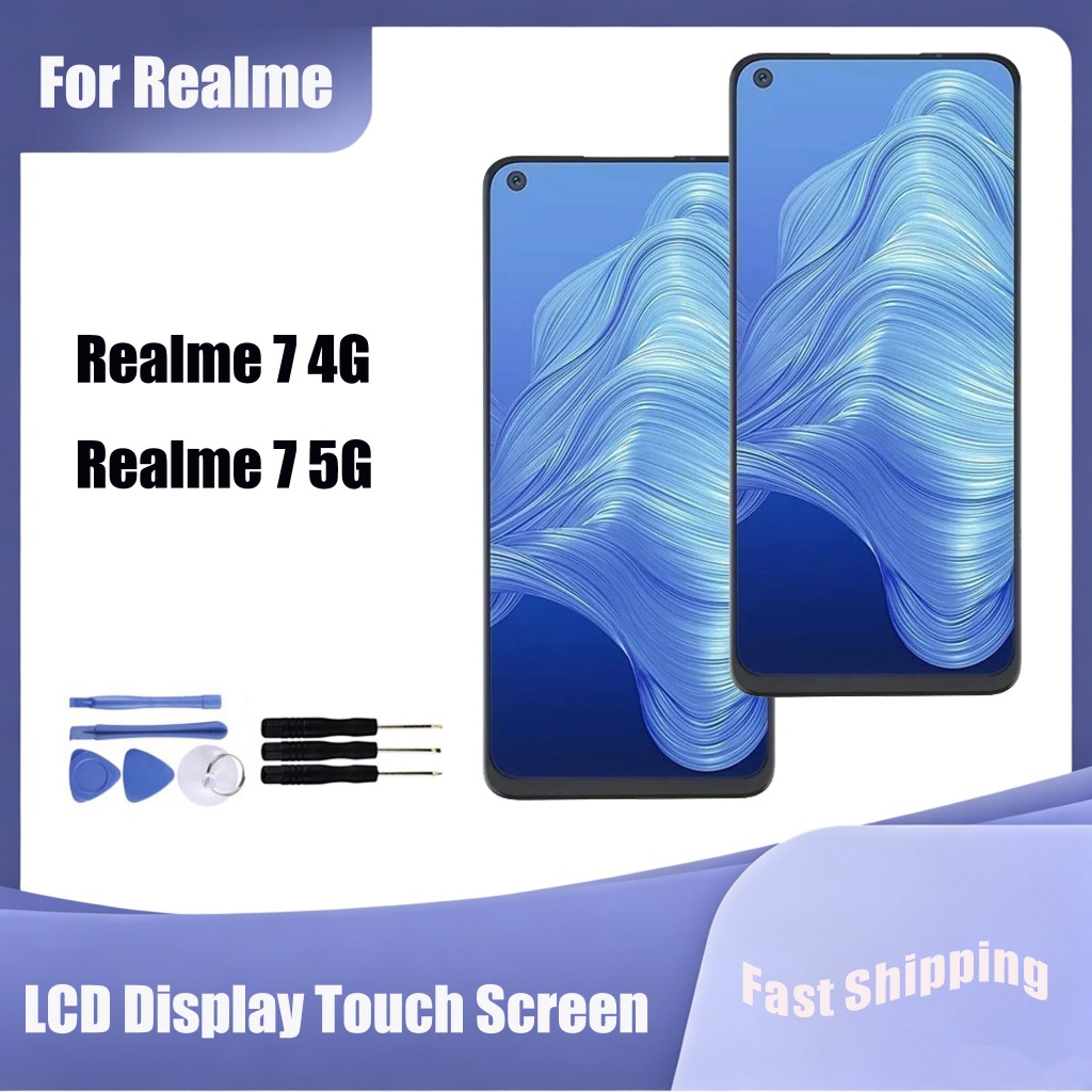 สําหรับRealme 7 4G 5G RMX2155 RMX2151 RMX2163 RMX2111 จอแสดงผลLCD Touch Screenเปลี่ยน