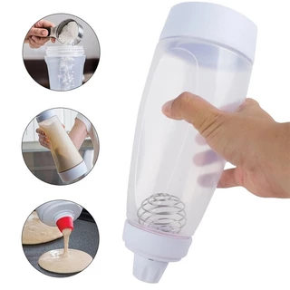 ขวดหยอดแป้ง ขวดบีบ1000ml.กระบอกหยอดแป้ง ที่หยอดแป้ง ขวดผสมแพนเค้ก