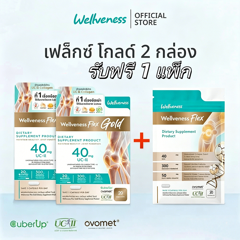 Well Flex Gold Wellveness Flex Golg ผลิตภัณฑ์เสริมอาหาร Value Combo Pack
