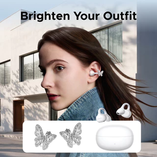 UGREEN ClipBuds Pro หูฟังแบบหนีบรุ่นแรกที่มีระบบตัดเสียงรบกวน ANC หูฟังบลูทูธไร้สาย Hi-Res LDAC แบบเปิดหู ใส่สบาย สีขาว สีดำ