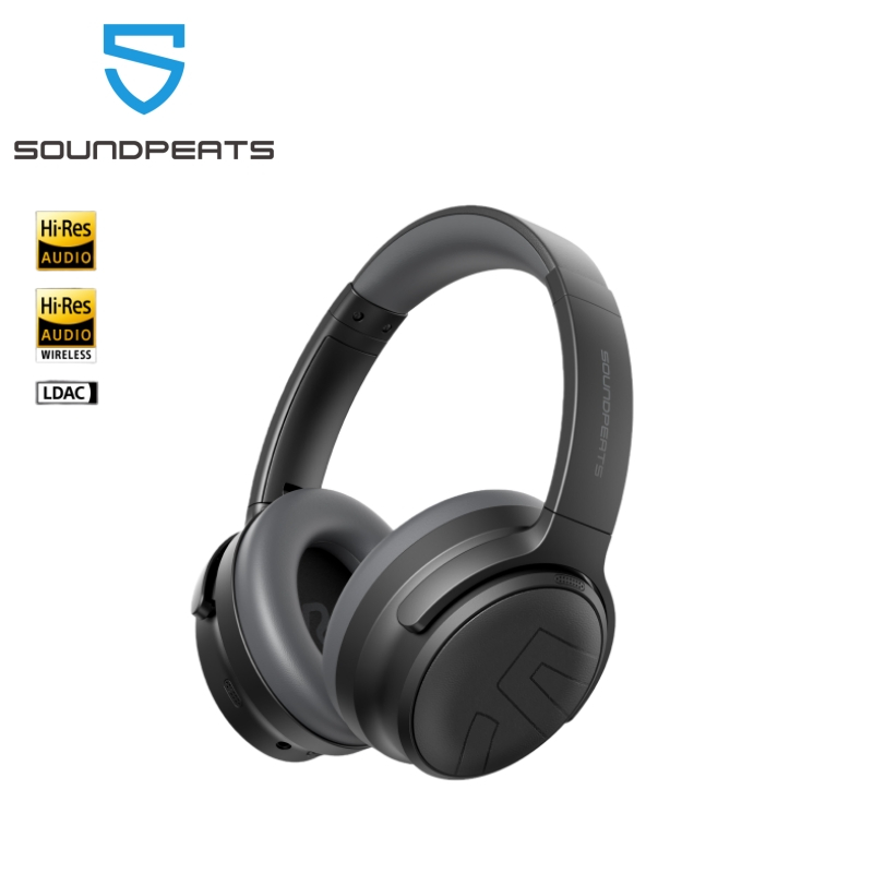 SOUNDPEATS Space Pro หูฟัง 40+10 มม.ไดร์เวอร์คู่ LDAC Hi-Res ANC 47dB 151H แบตเตอรี่